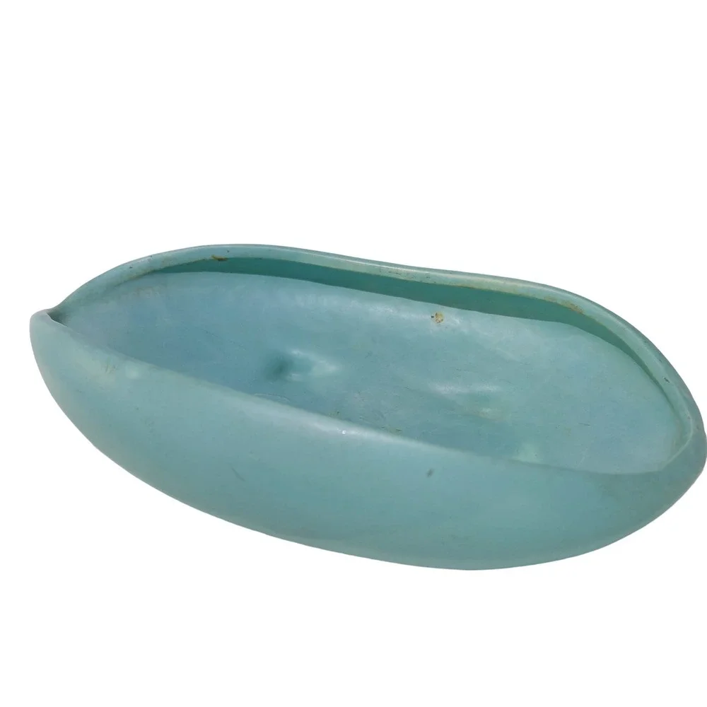 Vintage‎ McCoy USA Turquoise Footed Pottery 10